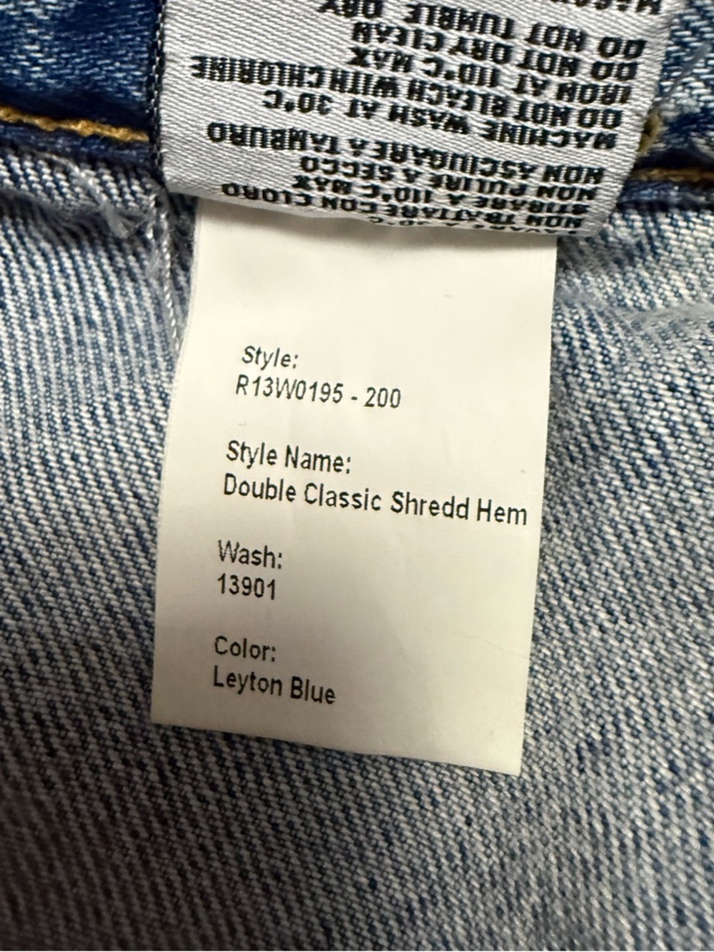 R13 Light Blue Distressed Cropped Ankle Jeans - Picture 13 of 14